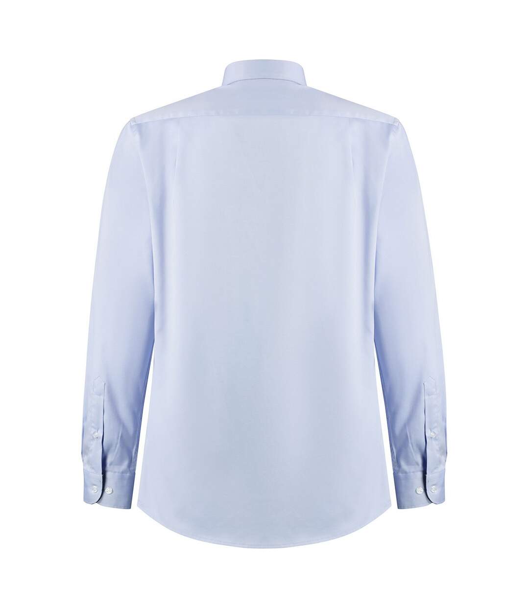 Kustom Kit Mens Premium Contrast Oxford Tailored Long-Sleeved Shirt (Light Blue/Navy)