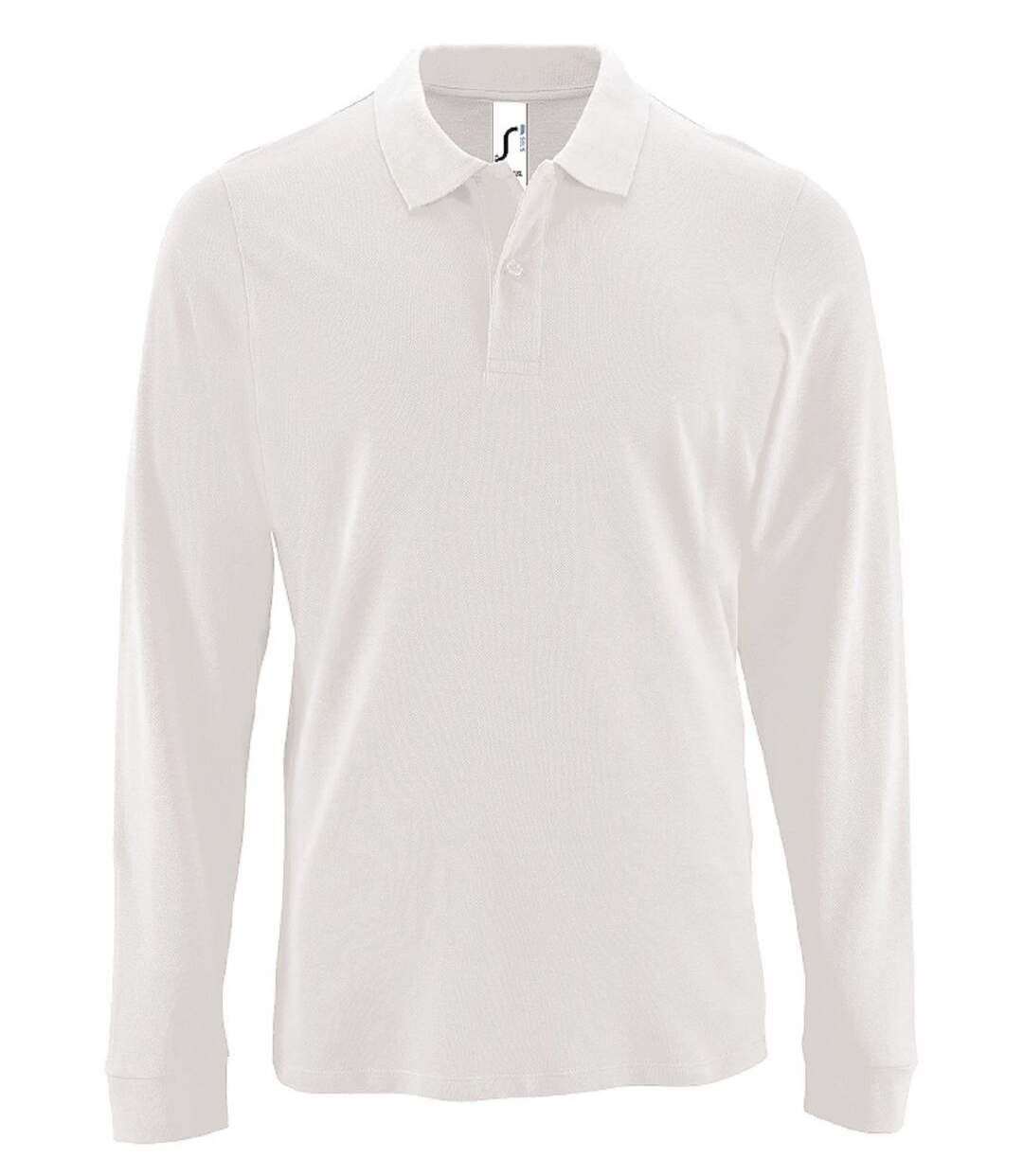 Polos manches longues - Homme - 02087 - blanc