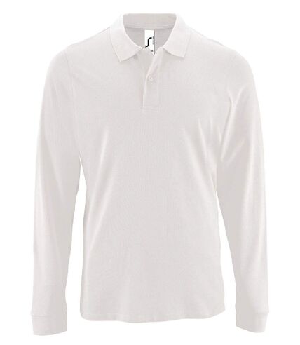 Polos manches longues - Homme - 02087 - blanc