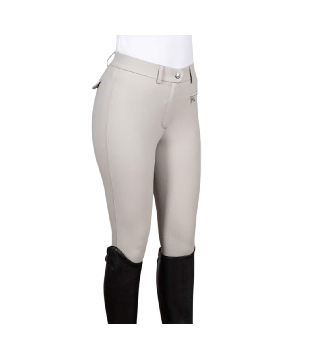 Womens/ladies Carham Sparkle Breeches Pearl Grey Coldstream-3