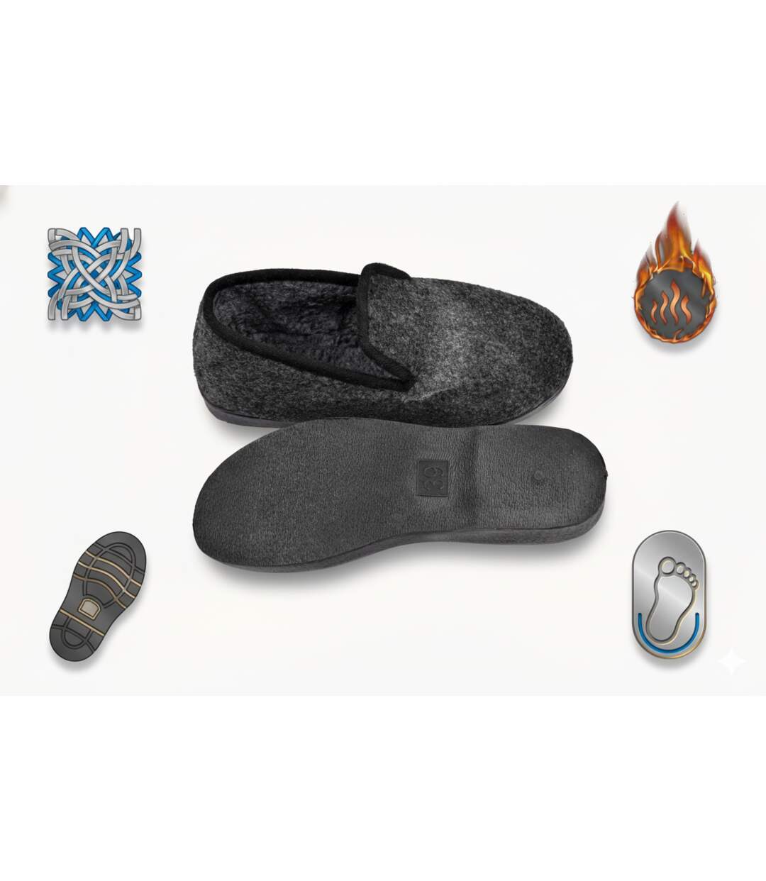 Pantoufle Charentaise femme hiver-3