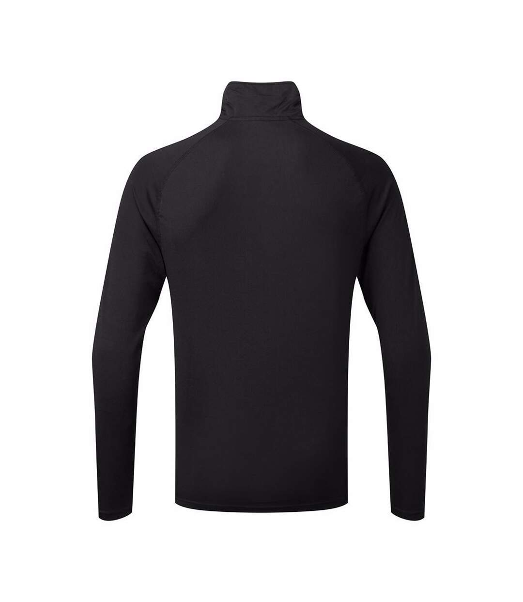 Mens Long Sleeve Performance Quarter Zip Top Black TriDri-2