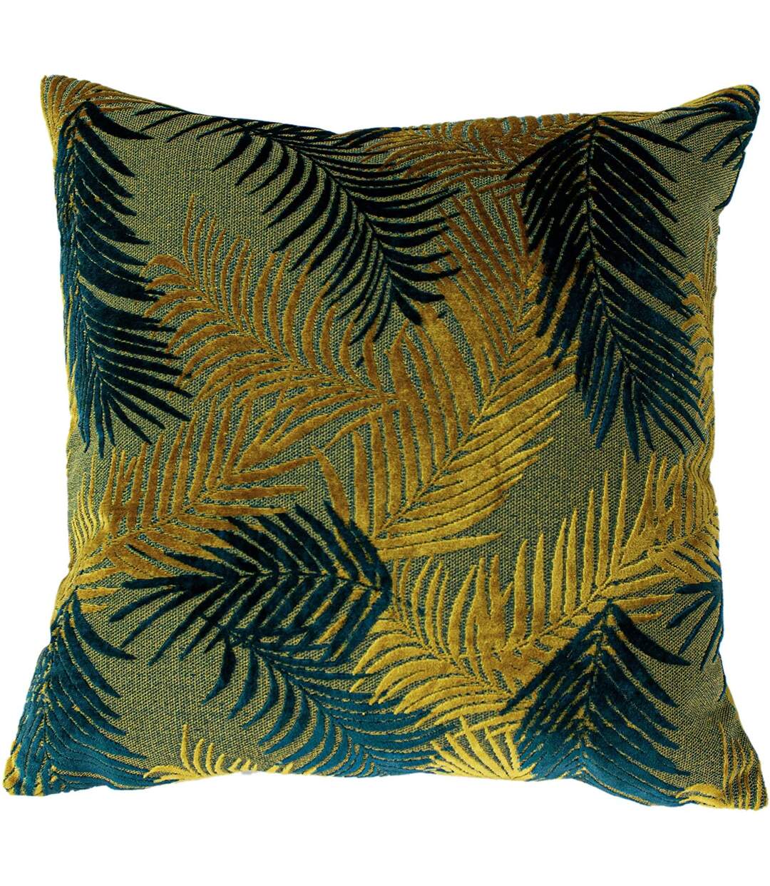 Palm grove cushion cover one size gold/teal Paoletti