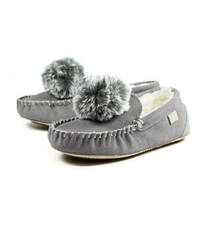 Chaussons Bessie Femme Gris Lazy Dogz
