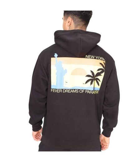 Unisex Adult Fewer Dreams Graphic Print Hoodie Black Rose London