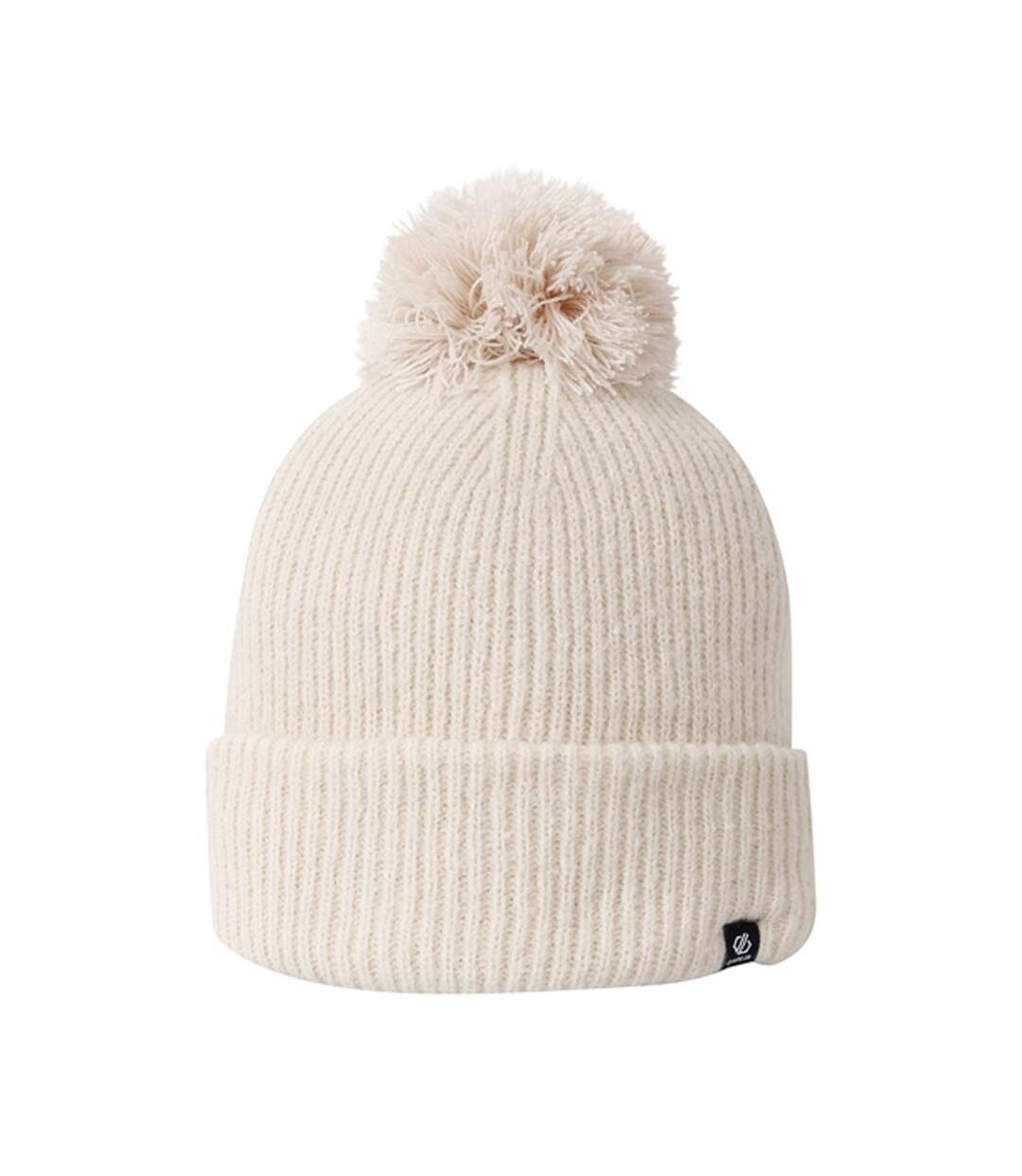 Bonnet Motif/style Pompon Femme Beige Pâle Dare 2B-2