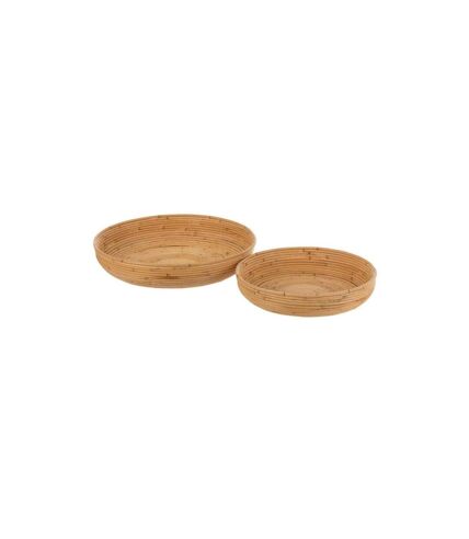 Lot de 2 Coupelles Déco Rotin 50cm Naturel