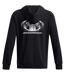 Sweat À Capuche Avec Cordons Manches Raglan Rival Homme Noir Under Armour-3