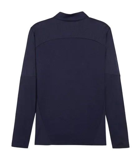 Mens Teamfinal Quarter Zip Training Fleece Top Navy Puma