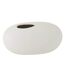 Vase Design Ovale Céramique 25cm Blanc Mat-1