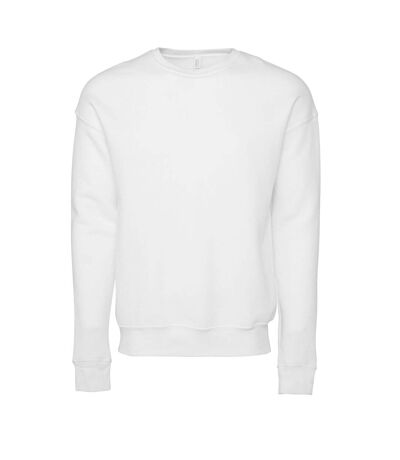 Bella + Canvas Sweat-shirt unisexe en polaire éponge à épaules tombantes pour adultes (DTG Blanc) - UTBC5063