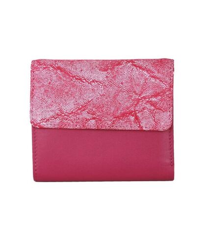 Eastern Counties Leather Womens/Ladies Anais Purse With Foil Embossed Panel (Fuchsia/Pink Foil) (One Size) - UTEL300