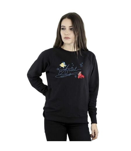 Disney Sweatshirt Ariel The Little Mermaid Femme/Ladies (Noir) - UTBI23429