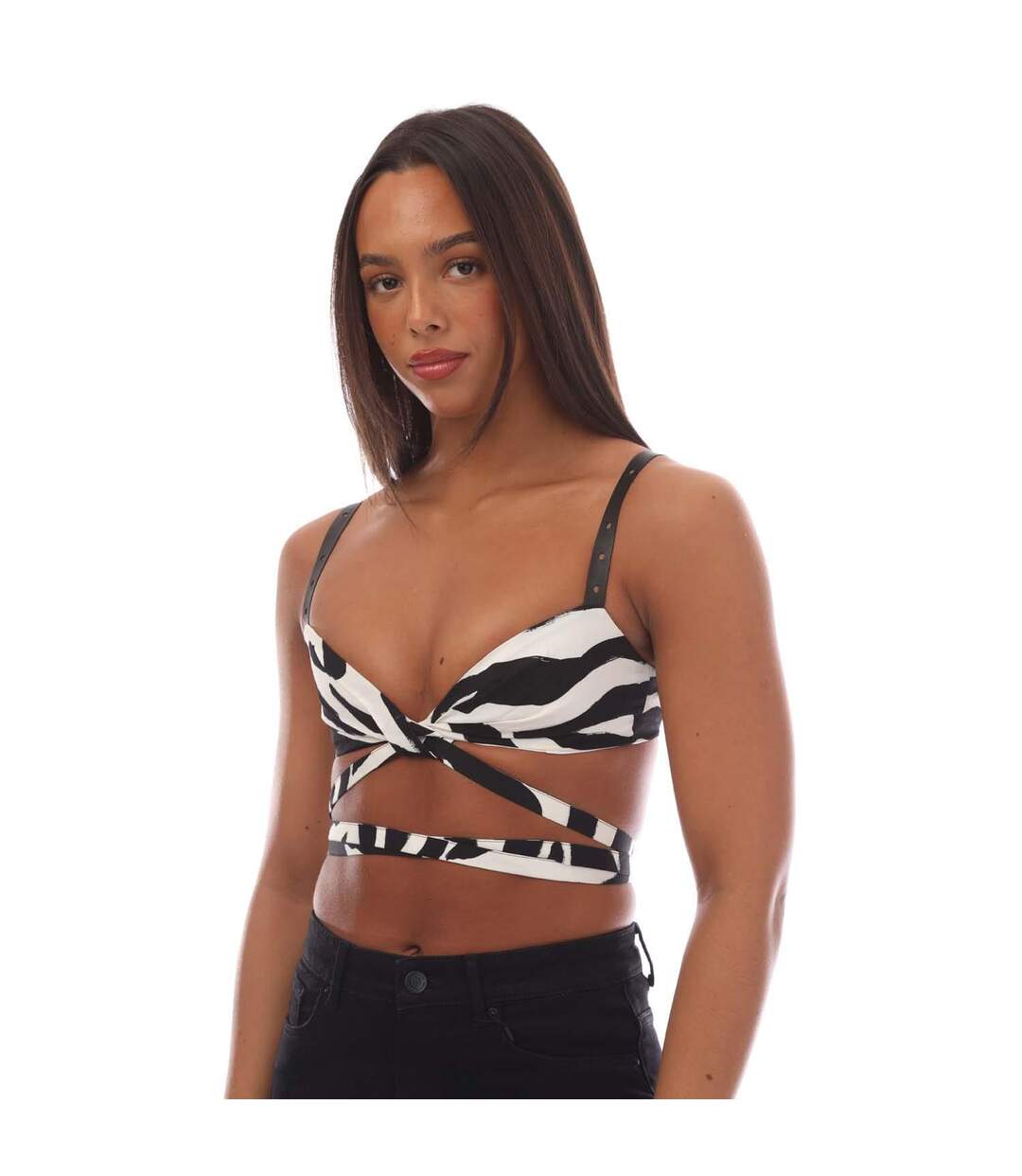 Soutien-gorge Femme Blanc Noir Off White-2