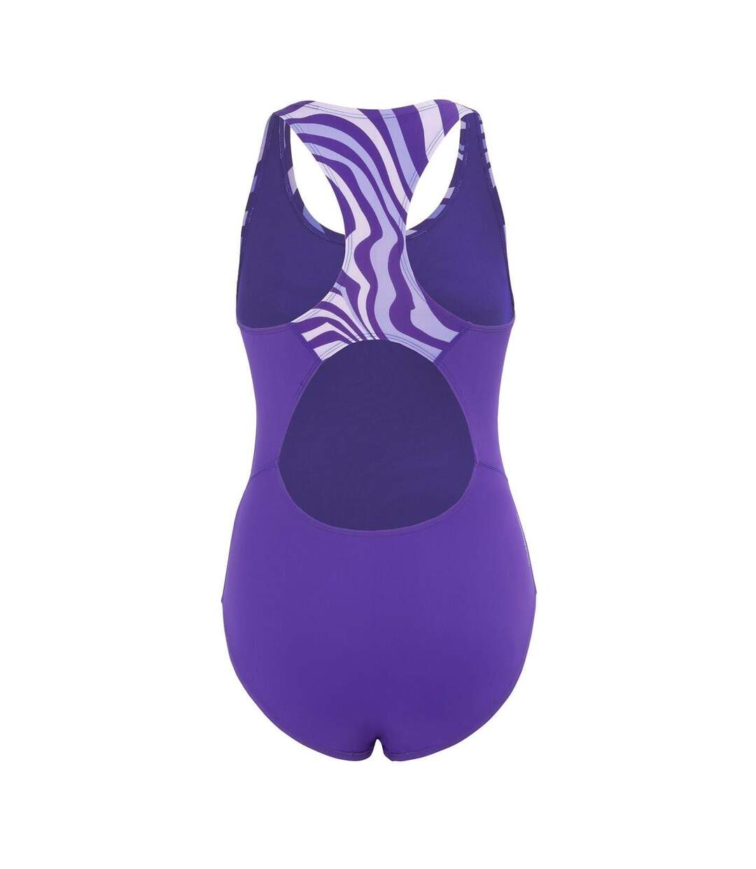 Maillot De Bain 1 Pièce Motif/style Ondulé Femme Violet Slazenger-2