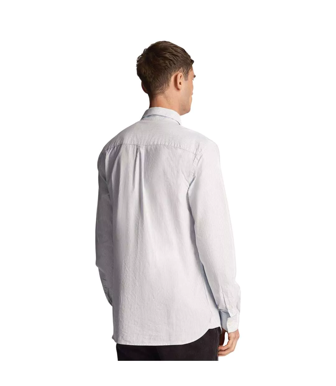 Chemise Motif Rayé Homme Bleu Blanc Lyle & Scott-3