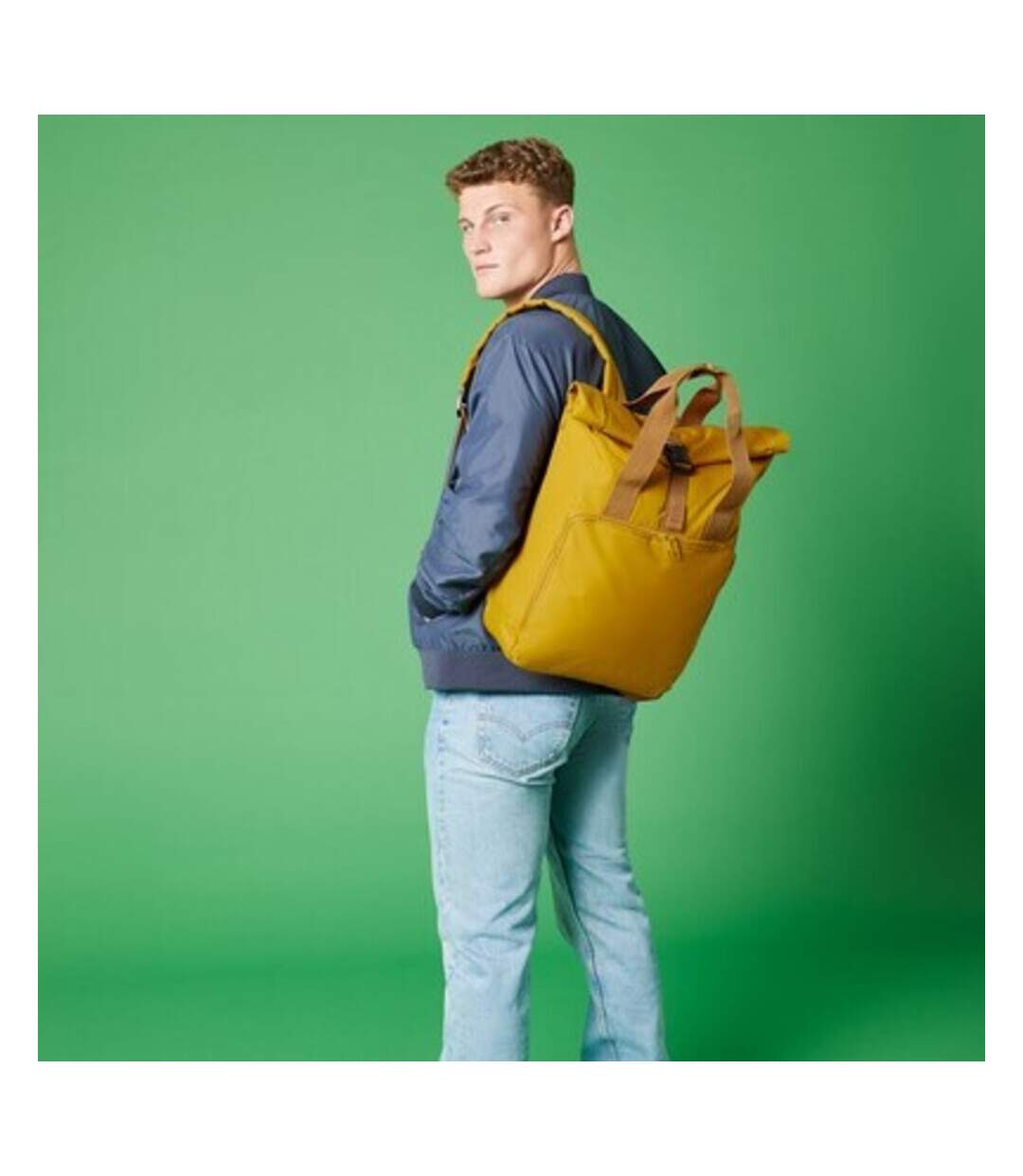 Sac à dos adulte taille unique jaune foncé Bagbase