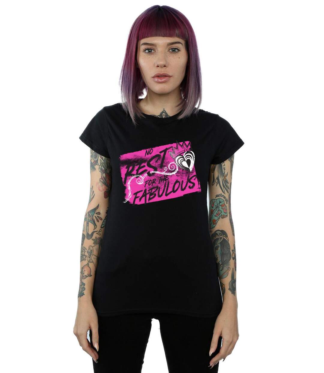 Disney - T-shirt THE DESCENDANTS NO REST - Femme (Noir) - UTBI17713-2