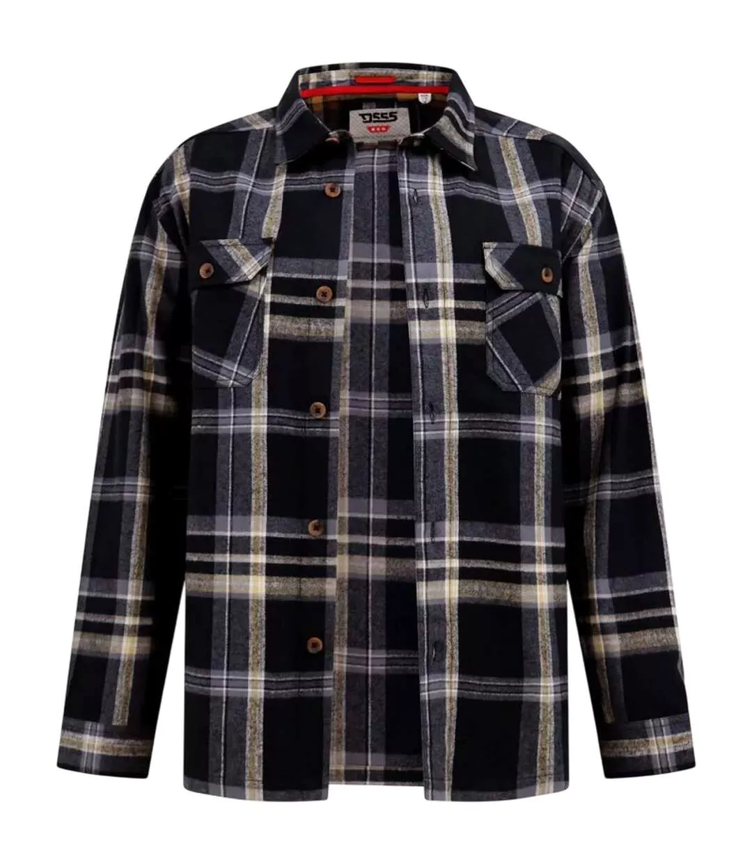 Veste Chemise Motif/style À Carreaux Falkirk Homme Noir Gris Duke-2