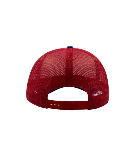 Atlantis Rapper 5 Panel Trucker Cap (White/Red/Royal) - UTAB207