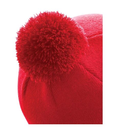 Bonnet Pom Pom Original Rouge Classique Beechfield
