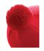 Bonnet Pom Pom Original Rouge Classique Beechfield-2