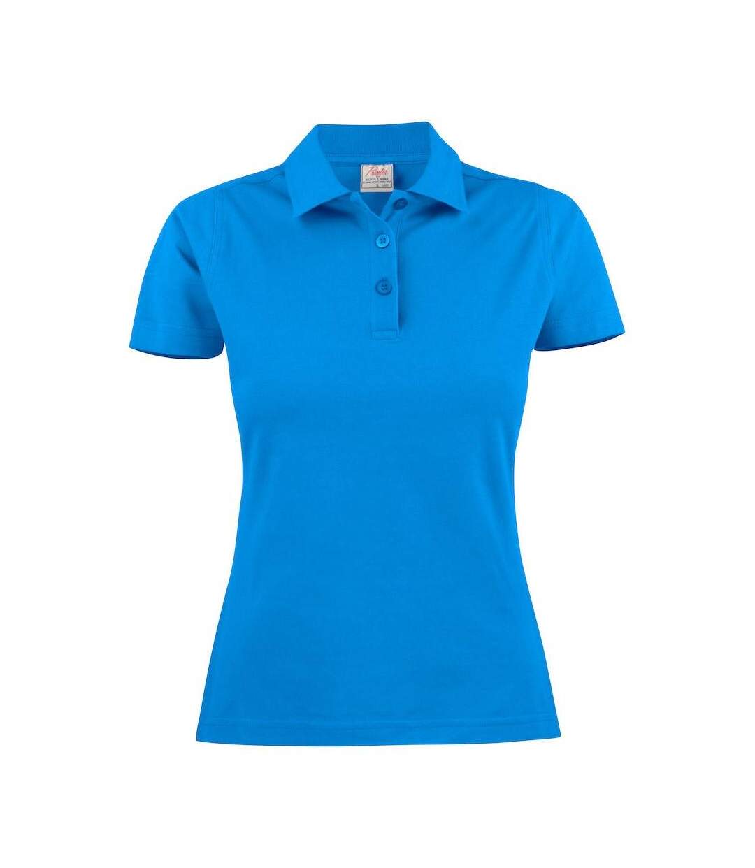 Womens/ladies Surf Polo Shirt Ocean Blue Printer-1