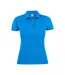 Womens/ladies Surf Polo Shirt Ocean Blue Printer-1