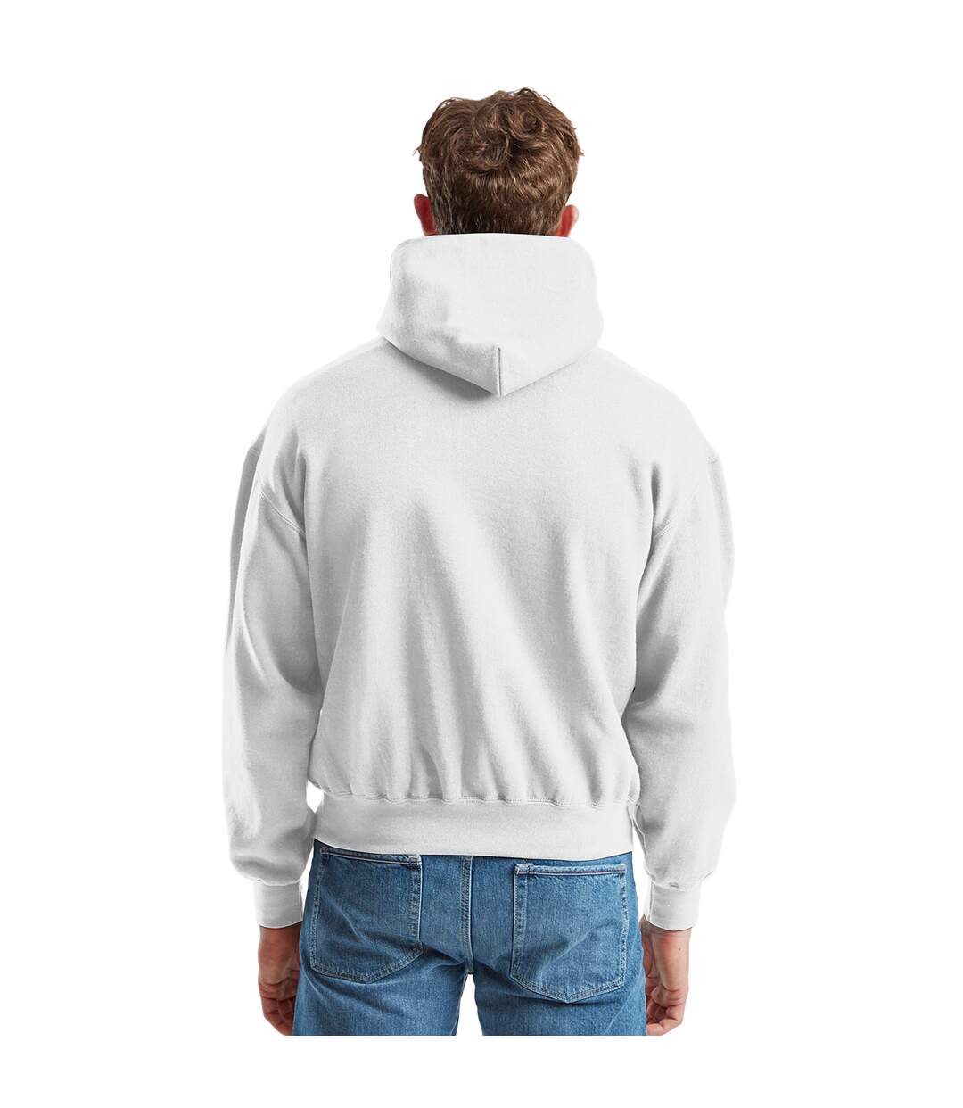 Mens cotton hoodie white Fruit of the Loom-2
