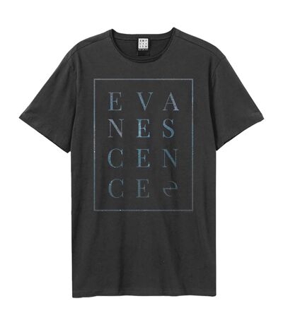 Unisex adult block evanescence t-shirt charcoal Amplified