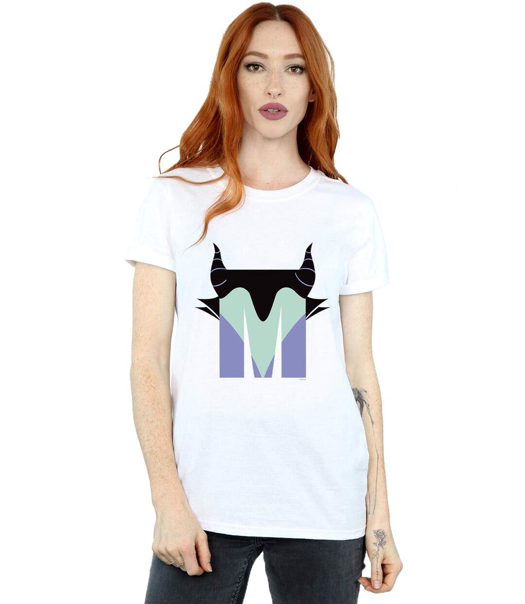 Disney - T-shirt ALPHABET M IS FOR MALEFICENT - Femme (Blanc) - UTBI16845-2
