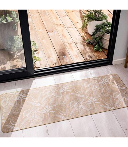 Tapis Déco Imprimé Stylis 45x120cm Naturel & Blanc