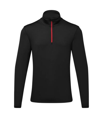 Mens athletic top black/red TriDri