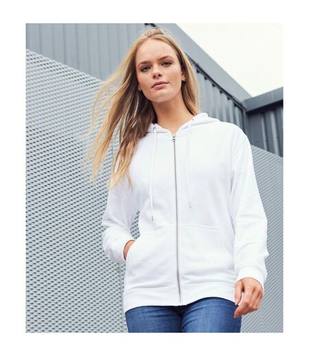 Unisex adult organic hoodie arctic white Awdis