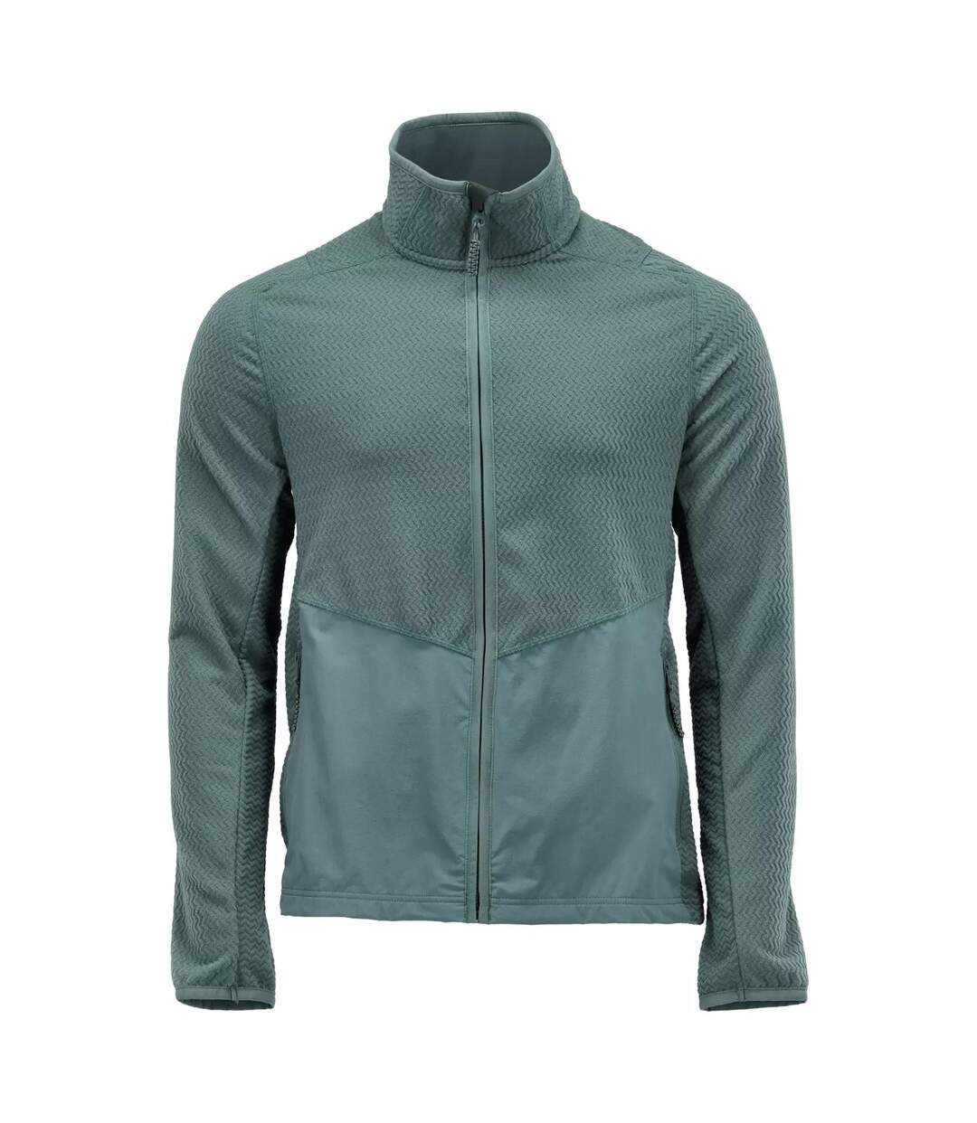 Mens Customised Patterned Fleece Jacket Light Forest Green Mascot-1