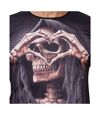 T-shirt fashion tête de mort T-shirt 1593 noir