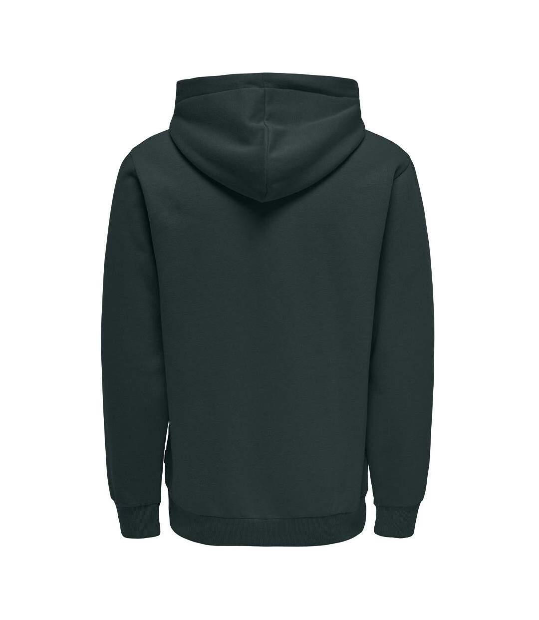 Sweat à capuche vert scarabée homme only & sons ceres-2