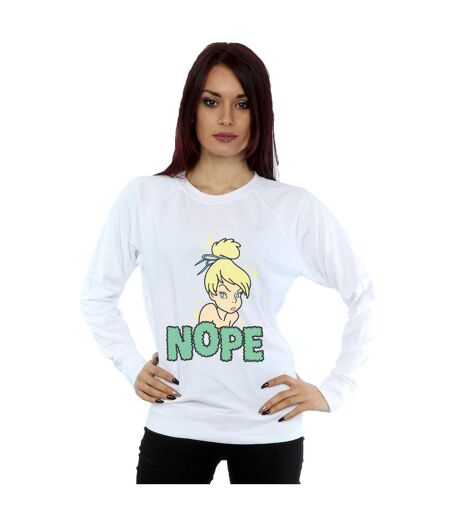 Disney Sweatshirt Nope Tinker Bell Womens/Ladies (Blanc) - UTBI40978