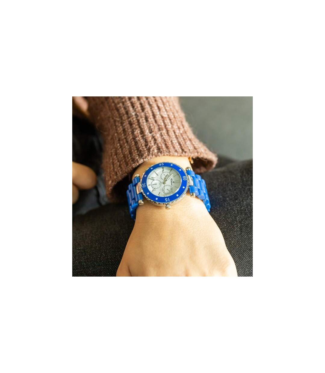 Montre Femme Plastique Bleu CHTIME