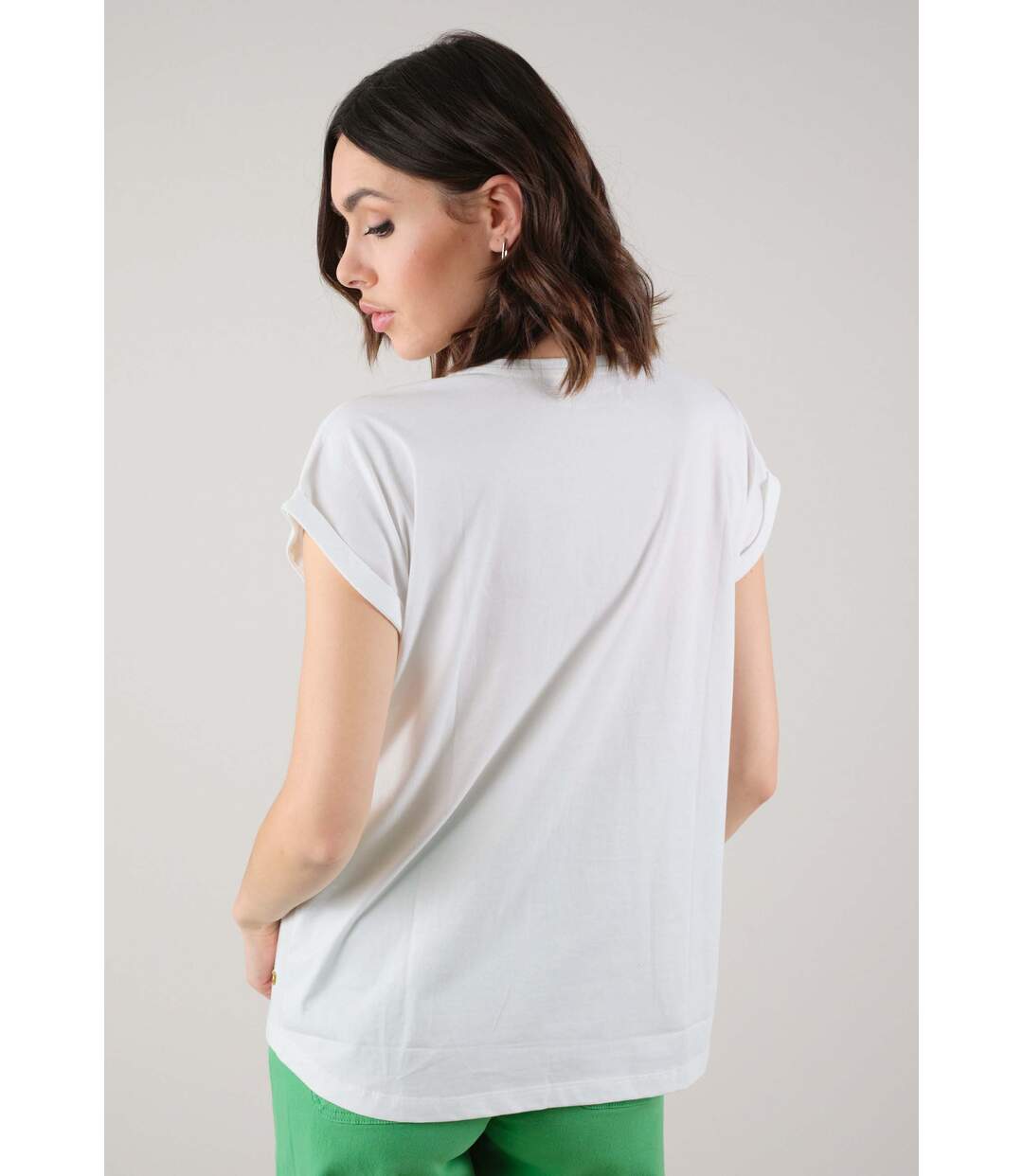 T-shirt bohème en coton pour femme LUCKY