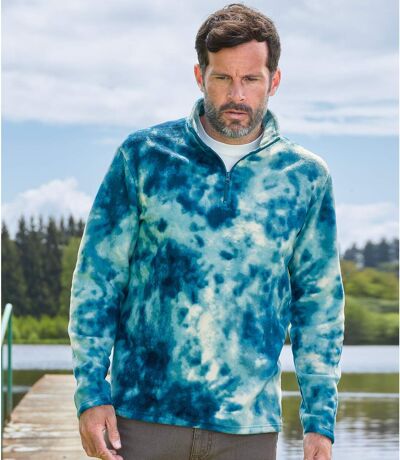 Polarowy sweter na suwak Tie & Dye Orage