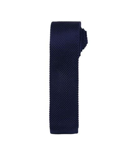 Premier Mens Slim Textured Knit Effect Tie (Pack of 2) (Navy) (One Size)