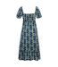 Womens/ladies Orla Kiely Giant Flower Summer Midi Dress Blue Regatta-3