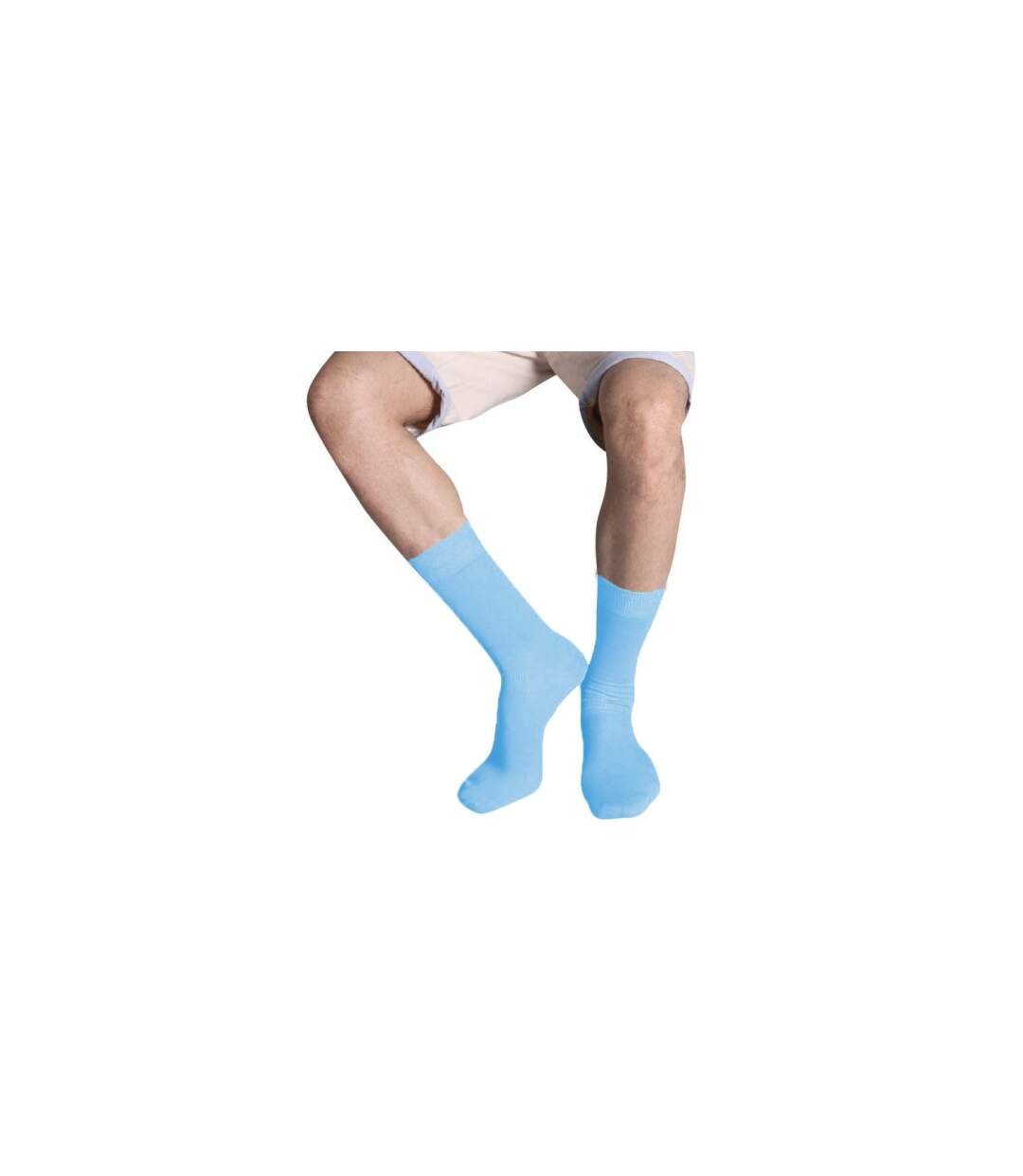 Cotton city chaussettes homme bleu ciel Kariban