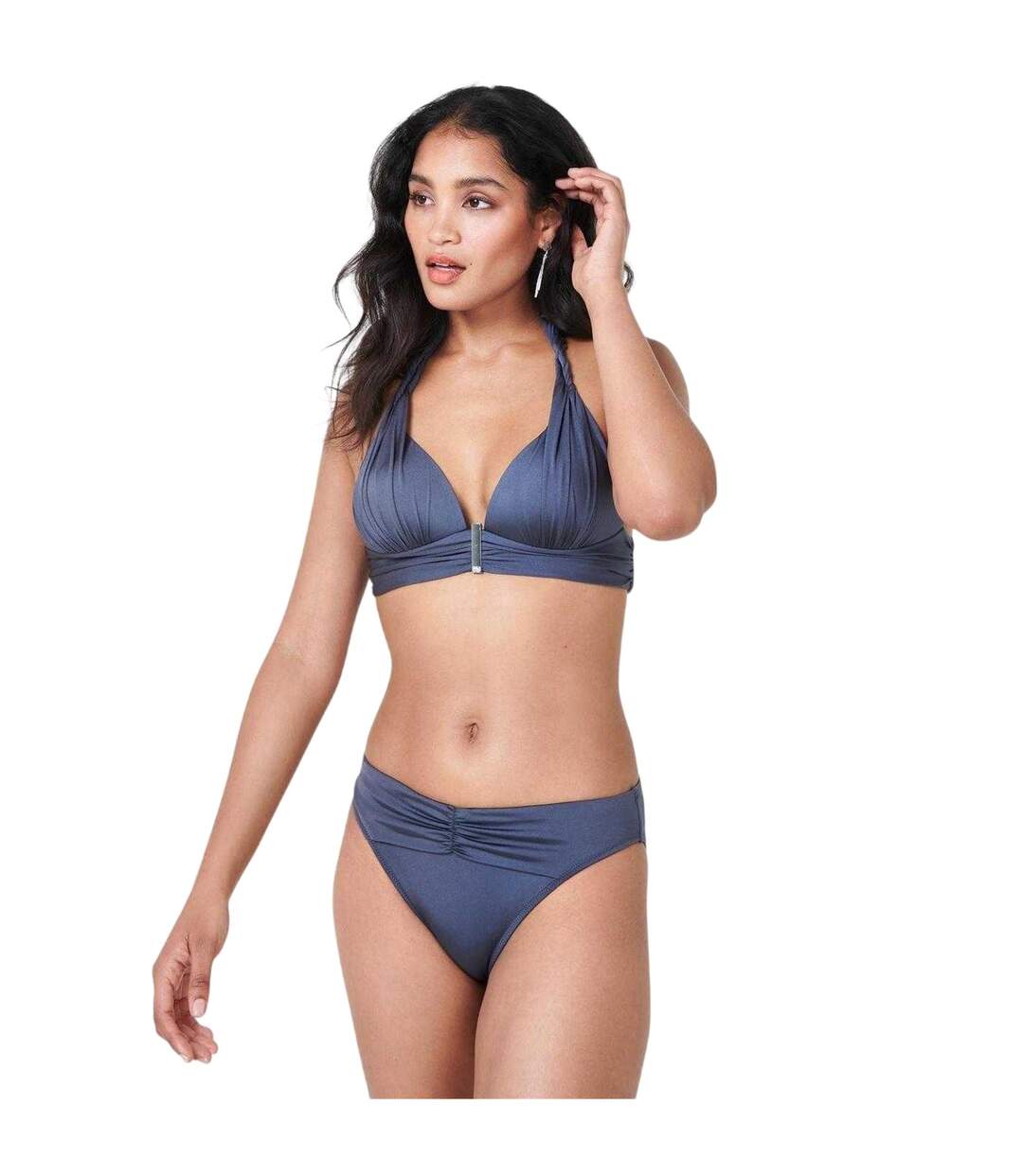 Womens/ladies Sophisticated Bikini Top Pewter Biba-2