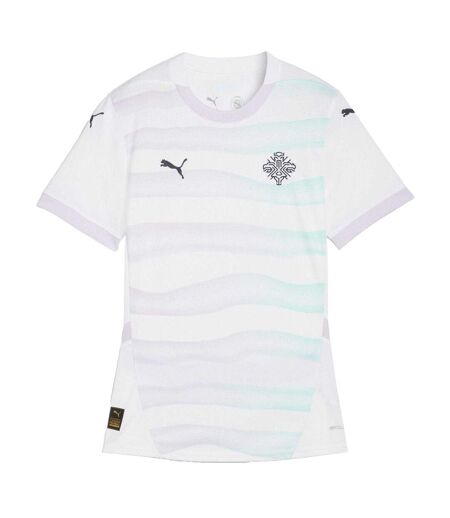 Womens/ladies 2025 Iceland Away Shirt White Navy Puma