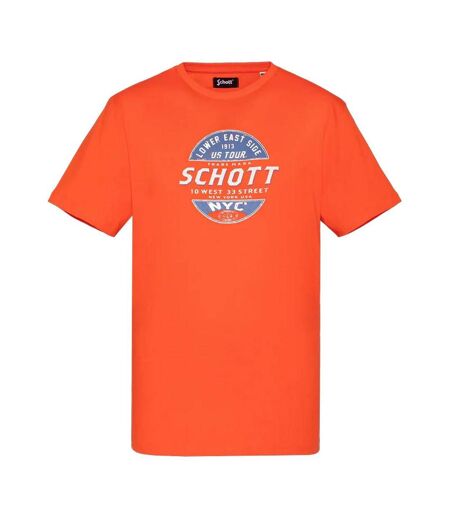 T-shirt orange homme schott tsustour - 3xl