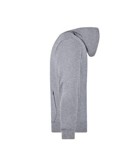 Sweat À Capuche Homme Gris Chiné James And Nicholson