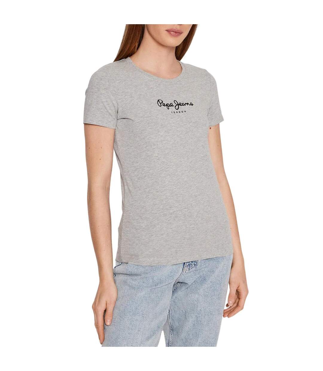 T-shirt Femme Gris Pepe Jeans-1