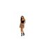 Mini Jupe Motif/style Imprimé Serpent Femme Marron AmyLynn-1